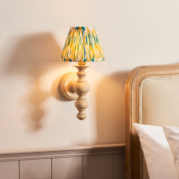 Endon Bibury & Ikat 1 Light Wall Light Yellow Jade