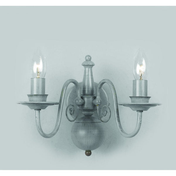 Impex Bologna 2 Light Flemish Wall Light in Grey – A stylish and elegant wall light, perfect for modern and classic interiors. High-quality and durable design.