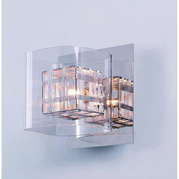Impex Avignon 1 Light Glass/Weaved Wire Cube Wall Light – A stylish and elegant wall light, perfect for modern and classic interiors. High-quality and durable design.