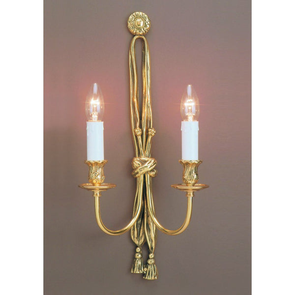 Impex Richmond 2 Light Wall Light in Polished Brass – A stylish and elegant wall light, perfect for modern and classic interiors. High-quality and durable design.