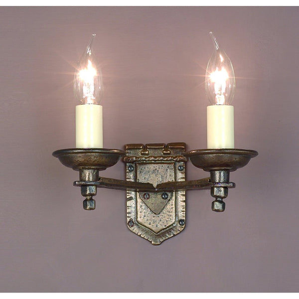 Impex Tudor 2 Light Wall Light in Bronze – A stylish and elegant wall light, perfect for modern and classic interiors. High-quality and durable design.