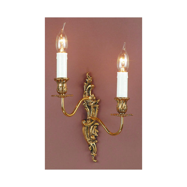 Impex Dauphine 2 Light Wall Light in Polished Brass – A stylish and elegant wall light, perfect for modern and classic interiors. High-quality and durable design.
