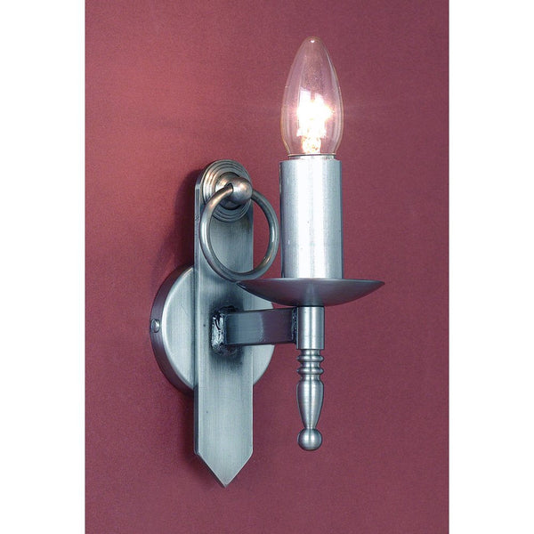 Impex Mitre 1 Light Wall Light in Sterling – A stylish and elegant wall light, perfect for modern and classic interiors. High-quality and durable design.