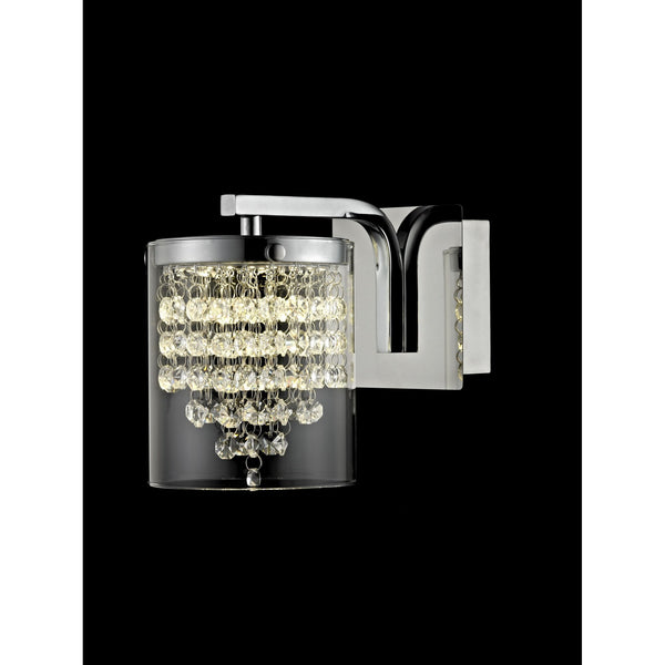 Impex Florina 1 Light LED Wall Light in Chrome – A stylish and elegant wall light, perfect for modern and classic interiors. High-quality and durable design.