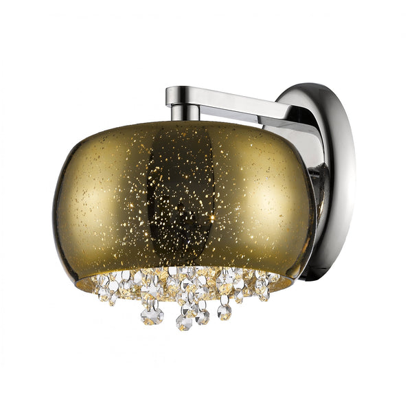 Impex Luna 1 Light Wall Light in Gold & Crystal – A stylish and elegant wall light, perfect for modern and classic interiors. High-quality and durable design.