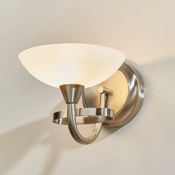 Interiors 1900 Cagney Wall Light Satin Chrome