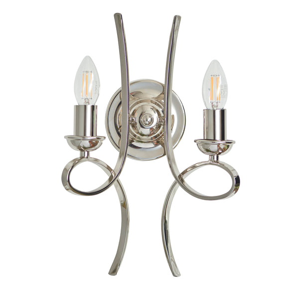 Interiors 1900 Penn 2 Light Wall Light Polished Nickel