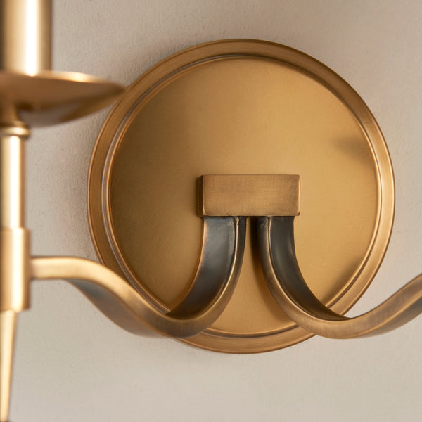 Interiors 1900 Stanford 2 Light Wall Light Antique Brass