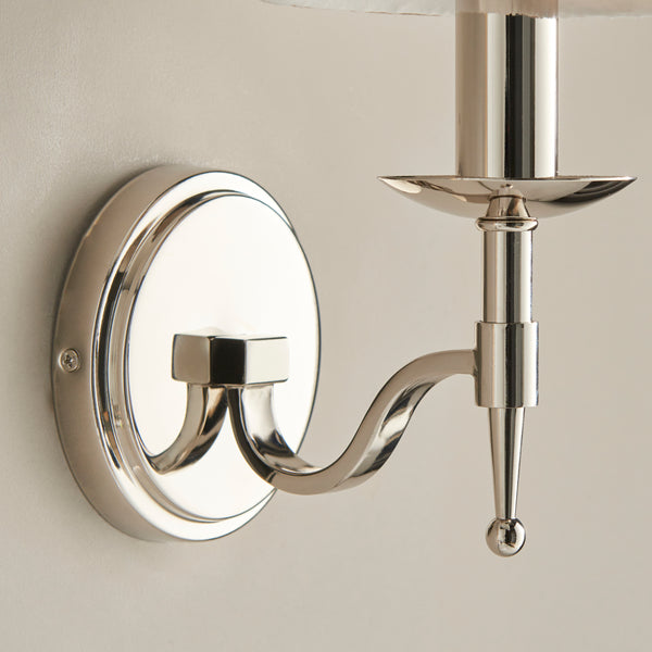 Interiors 1900 Stanford 1 Light Wall Light Polished Nickel