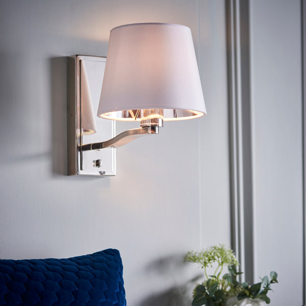 Endon Harvey 1 Light Wall Light Bright Nickel