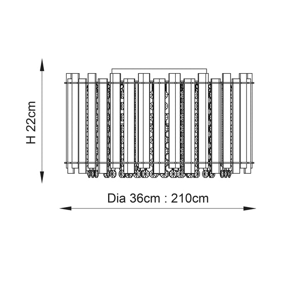 Hanna 4-Light Flush Ceiling Light - Comet Lighting