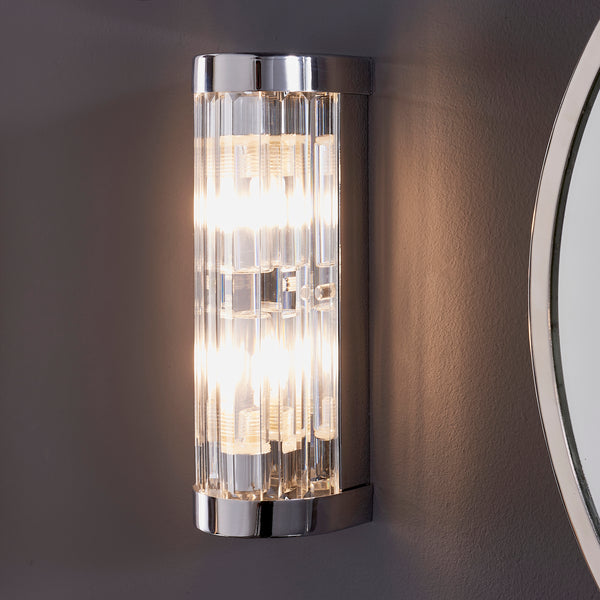 Endon Shimmer 2 Light Bathroom Wall Light Chrome