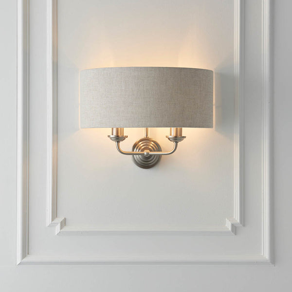 Interiors 1900 Highclere 2 Light Wall Light Chrome
