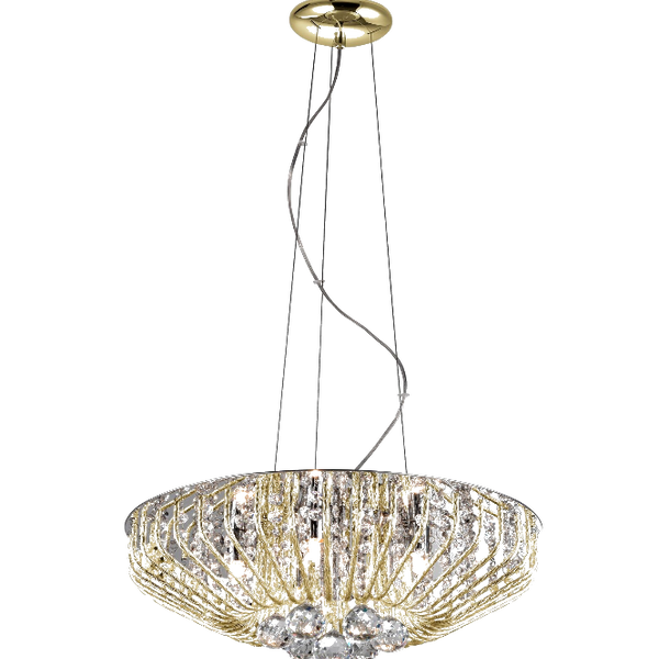 Carlo 6 Light Pendant Gold Ceiling Fitting