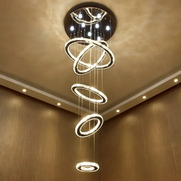 Lush Elvora Multi Hoop Pendant Light Chrome