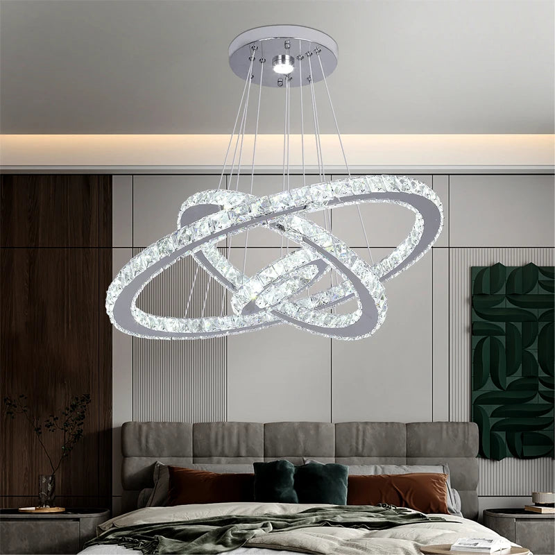 Lush Elvora Multi Hoop Pendant Light Chrome