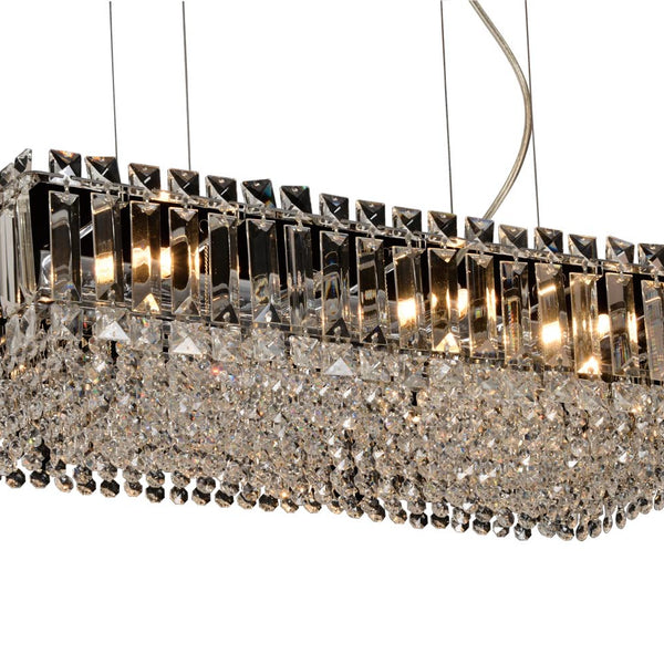 Rectangular Ceiling Pendant Clear Crystal