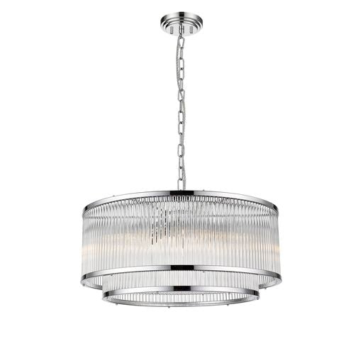 Impex Antigua 6-Light 2 Tier Crystal Pendant Light