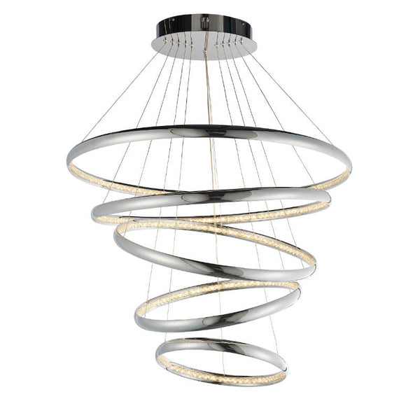 Endon Ozias 5lt 81906 Crystal Led Multi Hoop Ceiling Pendant