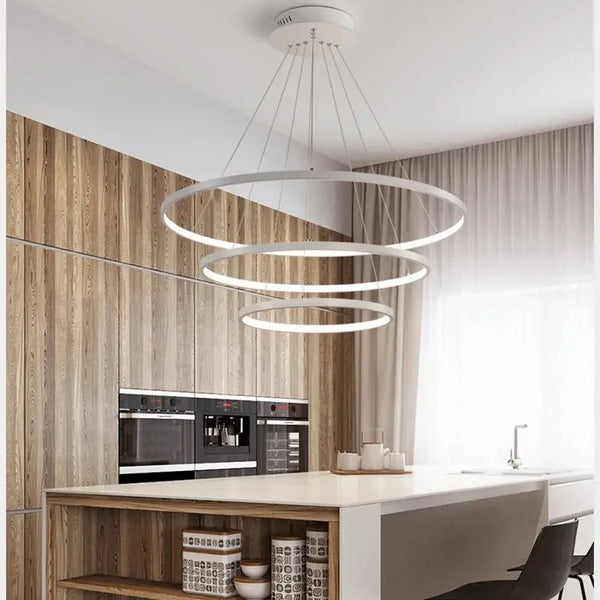 Lush Vellora 3-Light Multi Hoop Pendant Light