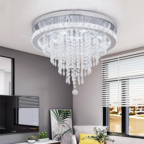 Lush Aldevan Flush Ceiling Light Polished Chrome