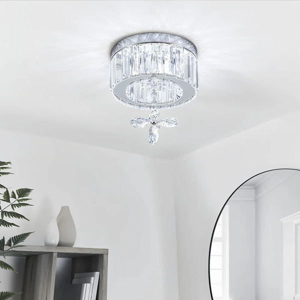 Lush Lorvenza Flush Ceiling Light Chrome