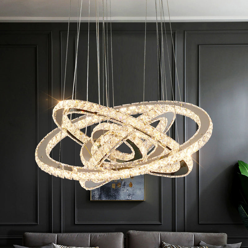 Lush Elvora Multi Hoop Pendant Light Chrome