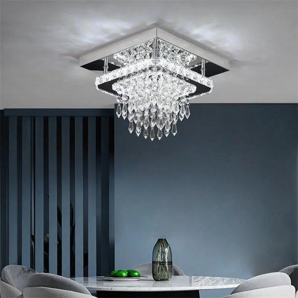 Lush Dovira Flush Ceiling Light Chrome