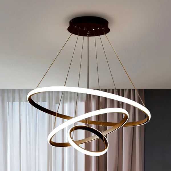 Lush Melvessa 3 Light Multi Hoop Pendant Light