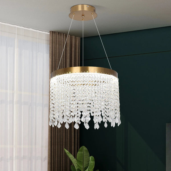 Lush Calvenna Crystal Pendant Light