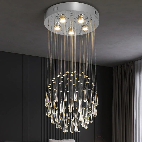 Lush Jovara Crystal Pendant Light Chrome