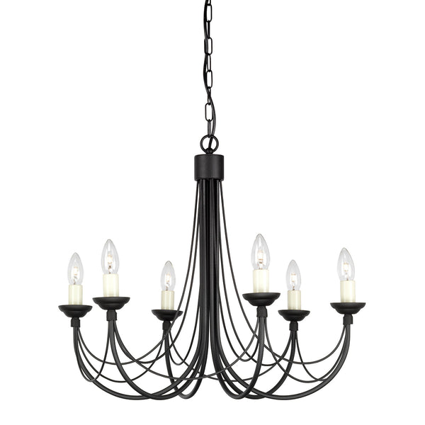 Elstead Carisbrooke 6-Light Candle Chandelier