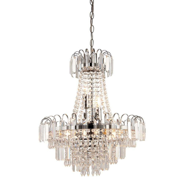 Endon Amadis 6 Light Crystal Pendant Light