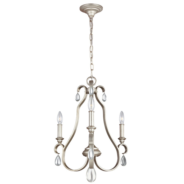 Elstead Dewitt 3-Light Ceiling Light Sunrise Silver – A sophisticated ceiling fixture featuring a soft sunrise silver finish, crystal teardrop accents, and adjustable height. Dimmable and elegantly crafted, this stylish light is perfect for dining rooms, bedrooms, and living spaces, adding a timeless touch with graceful illumination.