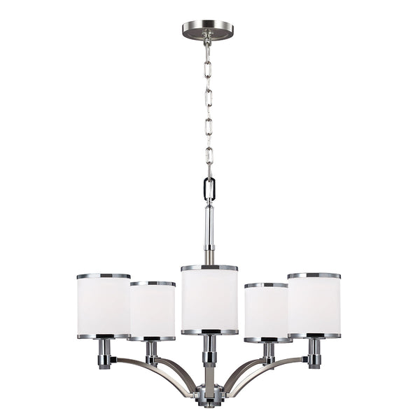 Elstead Prospect Park 3-Light Ceiling Light Satin Nickel & Chrome – A refined ceiling fixture featuring a sleek satin nickel and chrome finish, opal etched glass shades, and pressed crystal accents. Dimmable and height-adjustable, this stylish light is perfect for dining rooms, bedrooms, and elegant living spaces, providing warm and sophisticated illumination.