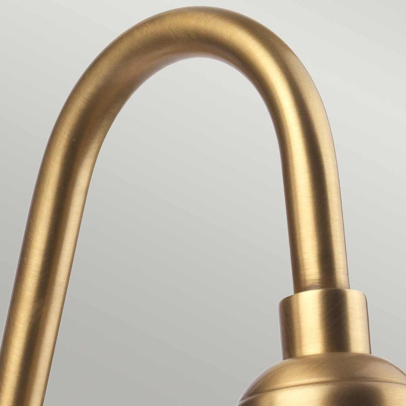 Elstead Provence 1 Light Wall Light in aged brass, inspired by mid-1900s French designs. Features an adjustable knuckle for directional lighting, vintage aesthetics, and durable steel construction.