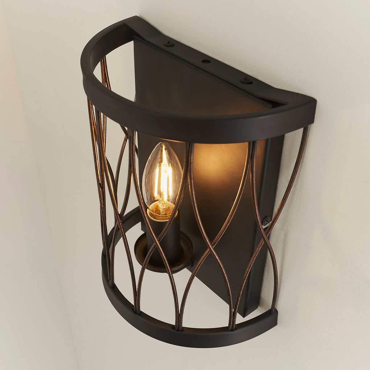 Endon Heston 1 light wall light from lush chandeliers