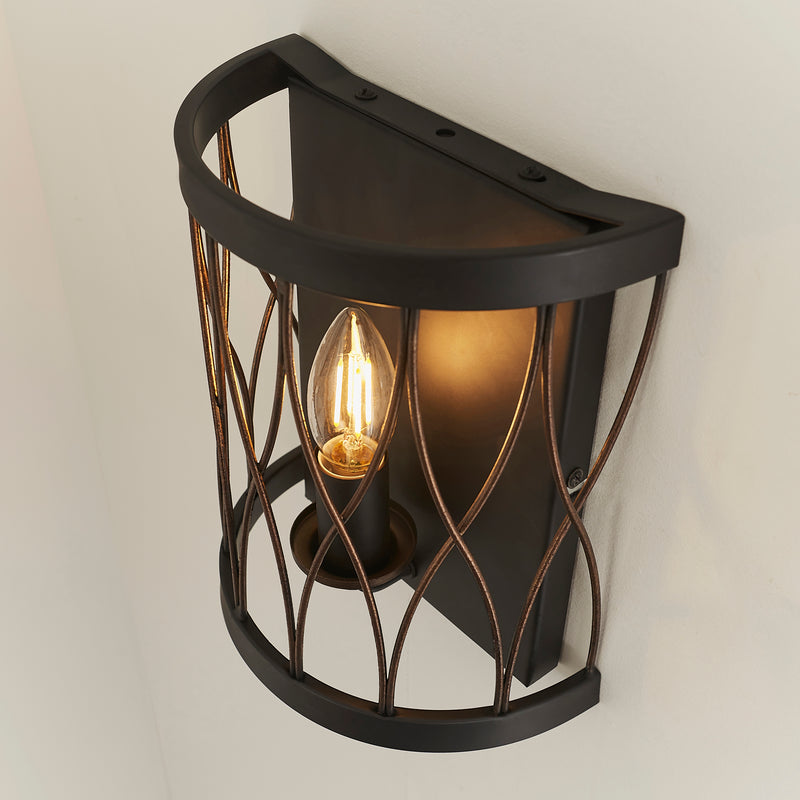 Endon Heston 1 light wall light from lush chandeliers