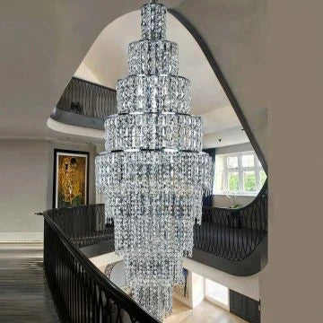 Impex New York 24 Light Crystal Chandelier in Polished Chrome