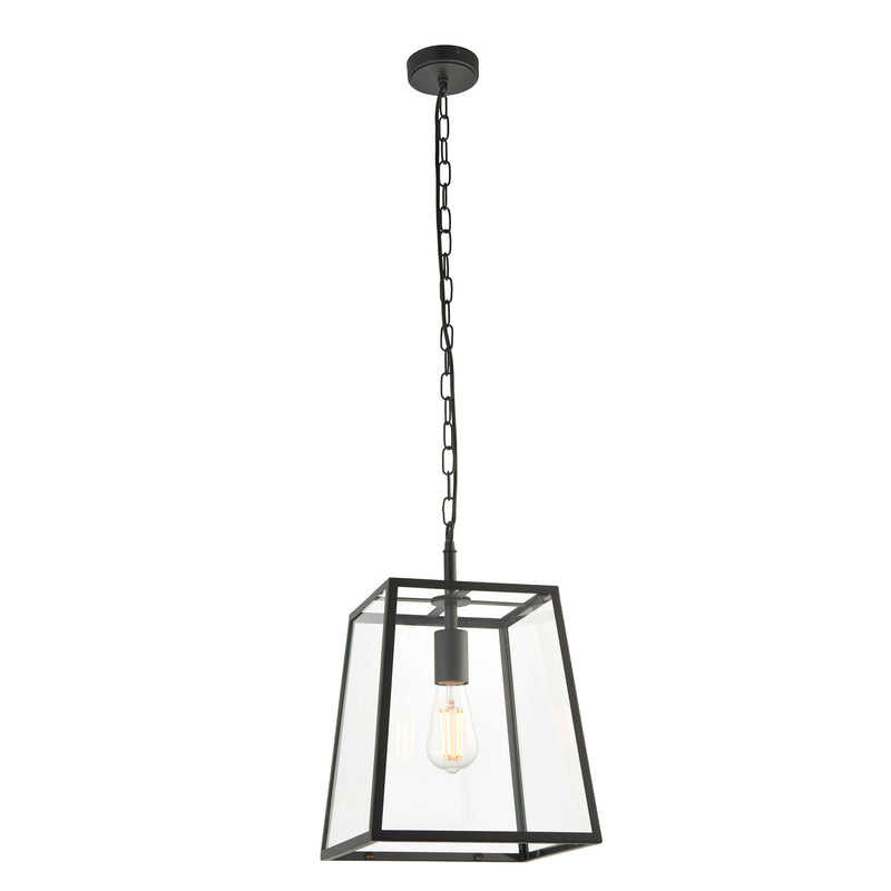 Hurst Lantern Pendant detail showing the clear glass and fittings