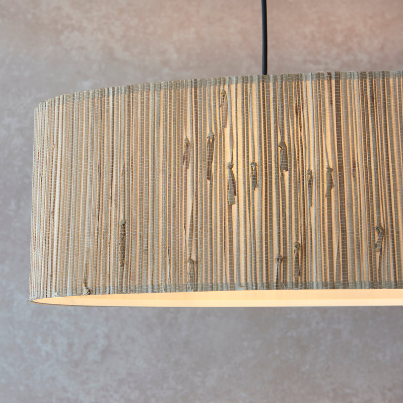 Longshore 2 Light Linear Pendant detail showing the metalwork and fittings