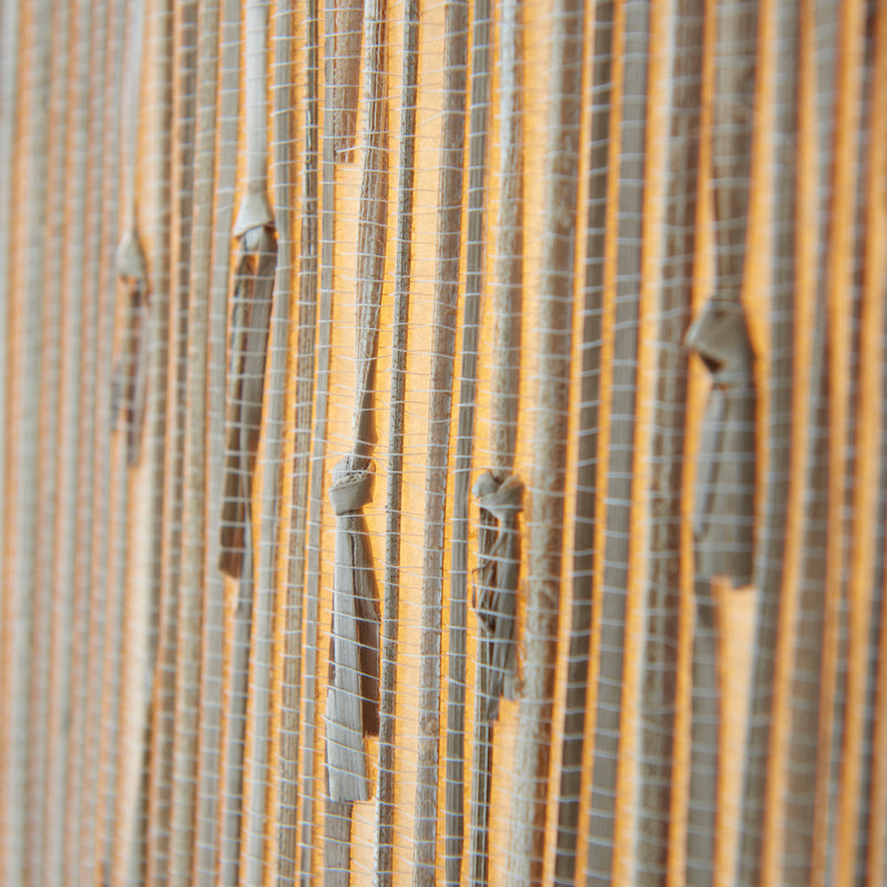 Close-up of the Longshore 2 Light Linear Pendant ceiling plate and fittings