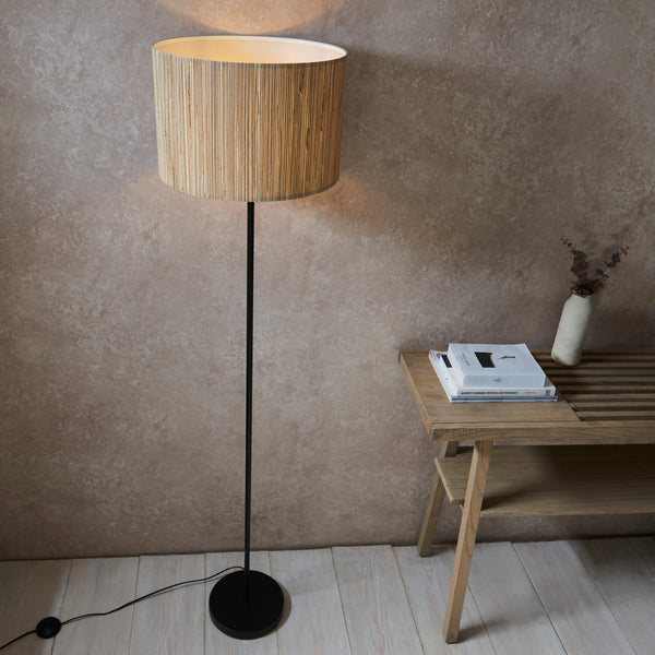 Close-up of the Longshore Floor Lamp shade and finish