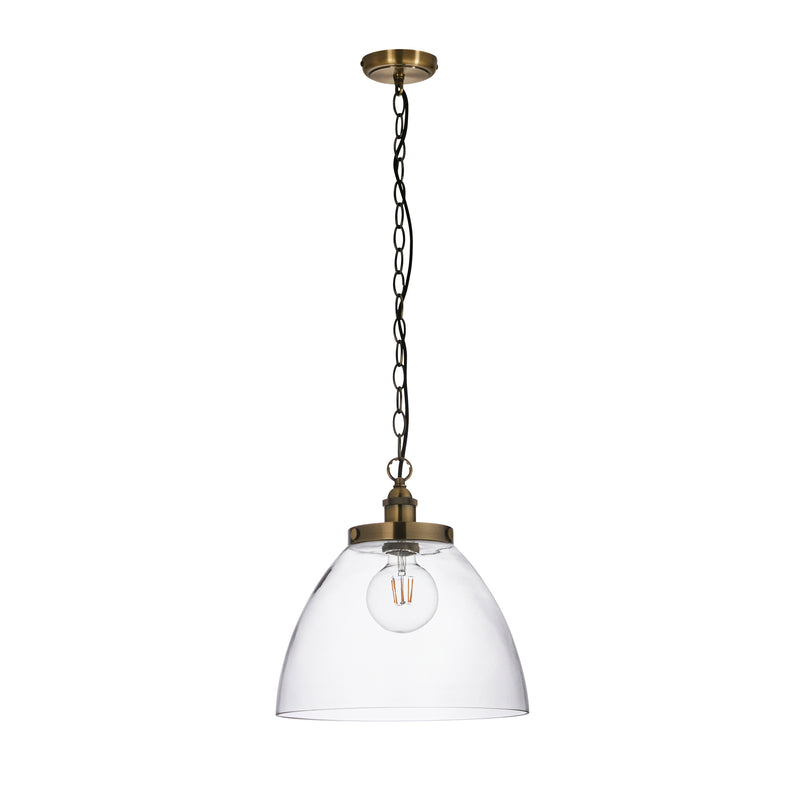 Close-up of the Hansen Grand Pendant ceiling plate and fittings