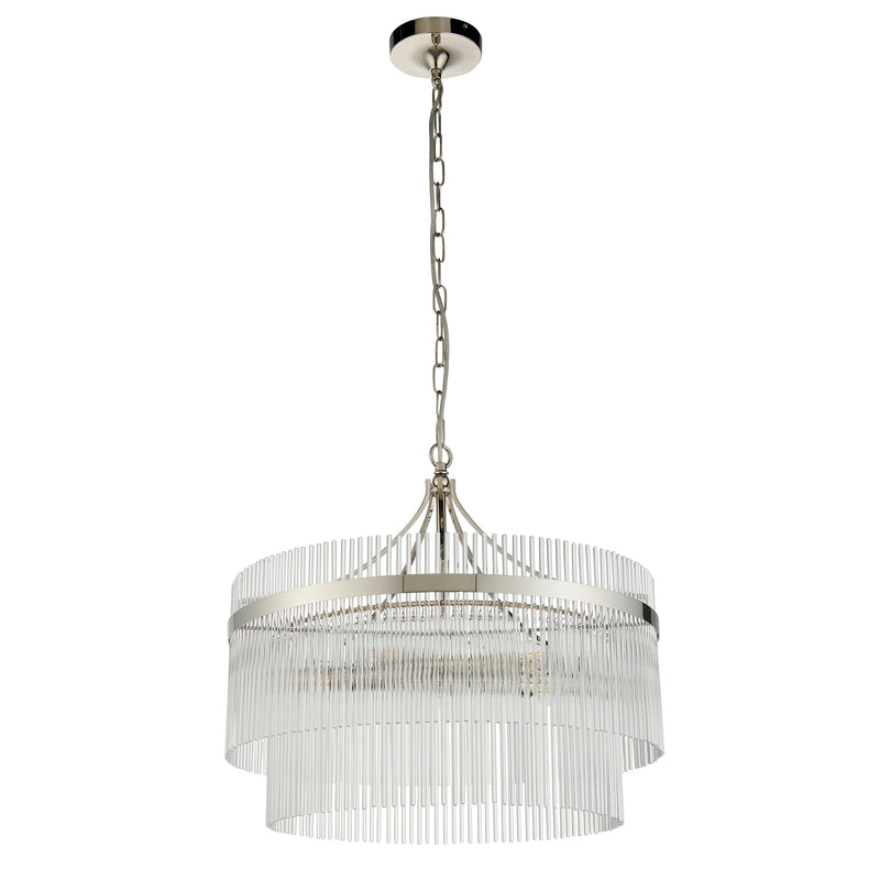 Marietta 5 Light Chandelier – alternative view in bright nickel