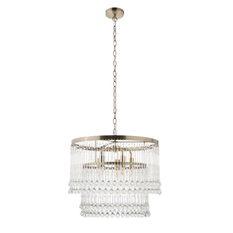 Genevieve 5 Light Chandelier – alternative view in antique brass