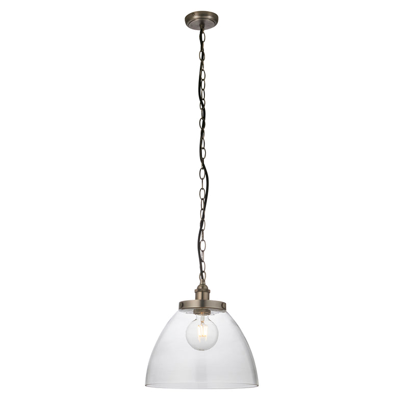 Close-up of the Hansen Grand Pendant ceiling plate and fittings