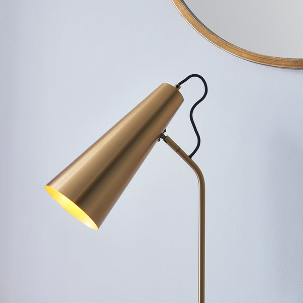 Close-up of the Karna Task Table Lamp shade and finish