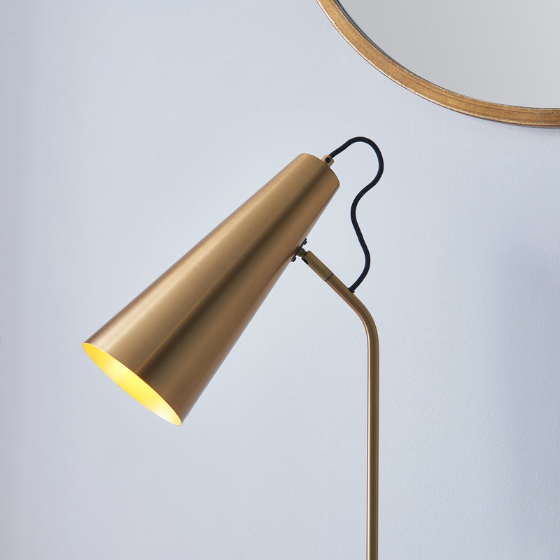 Close-up of the Karna Task Table Lamp shade and finish