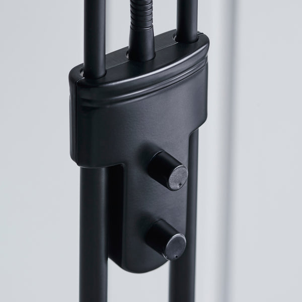 Detail of the matt black finish on the Rome Mother and Child Floor Lamp